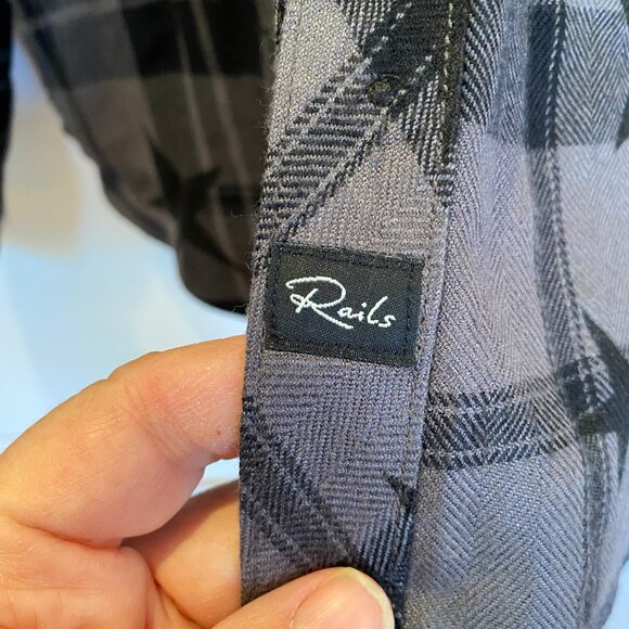 Rails Hunter Shirt Ash Twilight Stars sz M - Picture 8 of 11